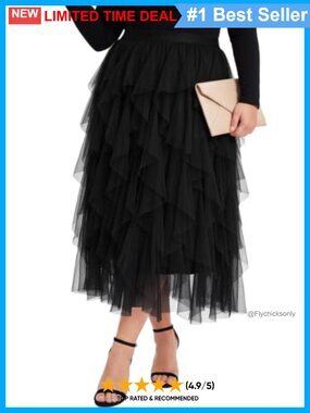 Plus Size Maxi Tulle Skirt High Waist A-Line Layered Tutu